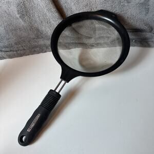 FARBERWARE Hand Strainer Fine Mesh Black Molded Handle 14”
